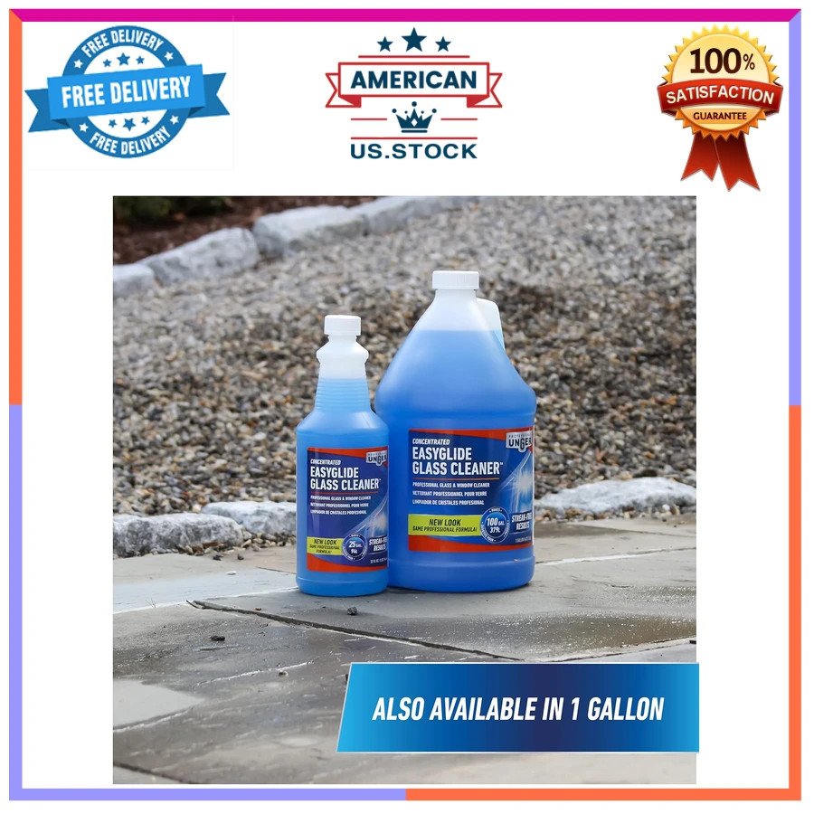 Unger Professional Glass Cleaner Concentrate 32 oz Makes 25 Gallons Ammonia Free