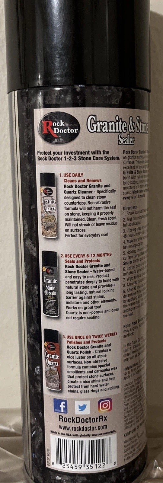 Granite Sealer Marble Countertop Rock Doctor Stone Care Seals Protects 21 oz
