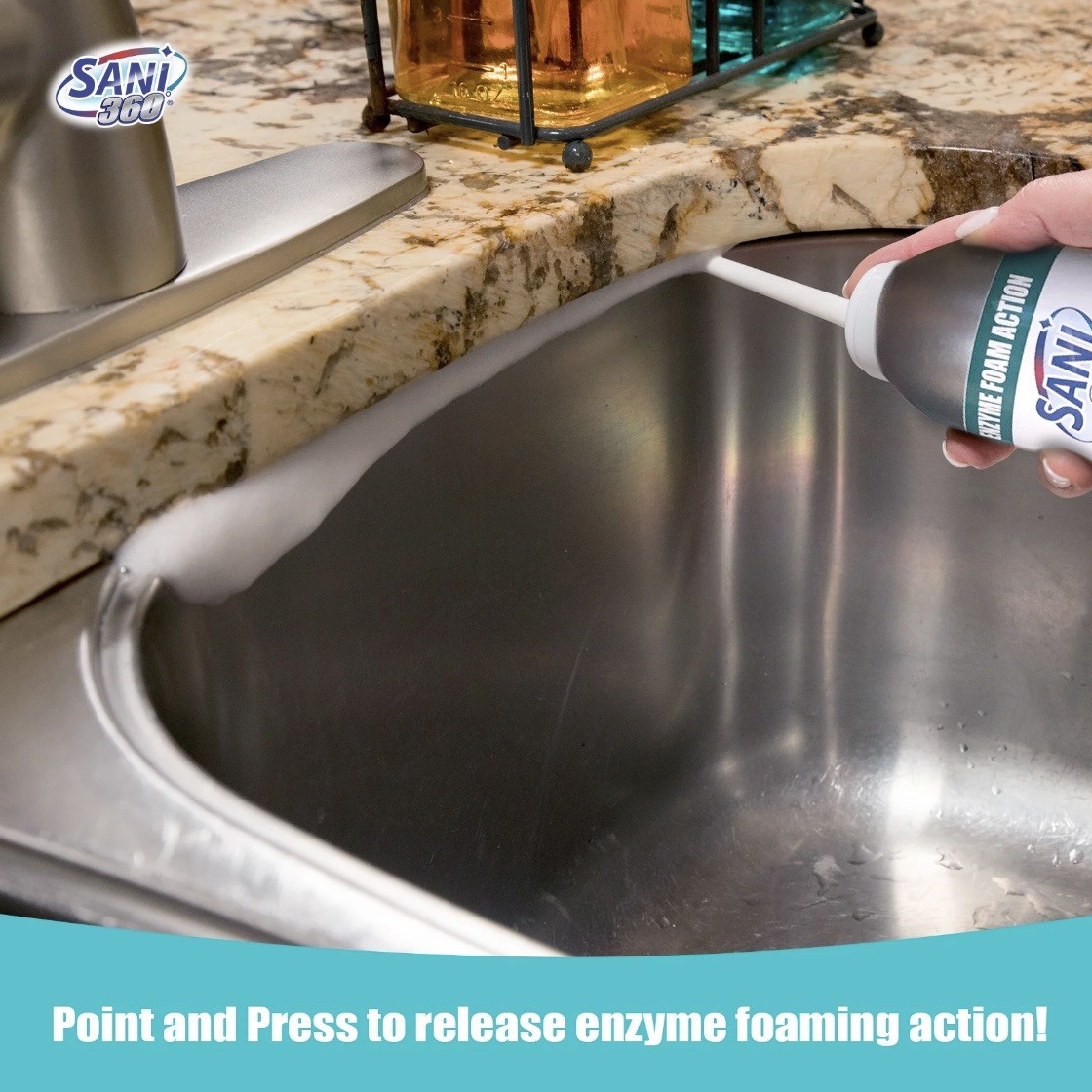 SANI 360° All Purpose Cleaner & Deodorizer, Lemon Lime Scent, 14oz, 4 Pack