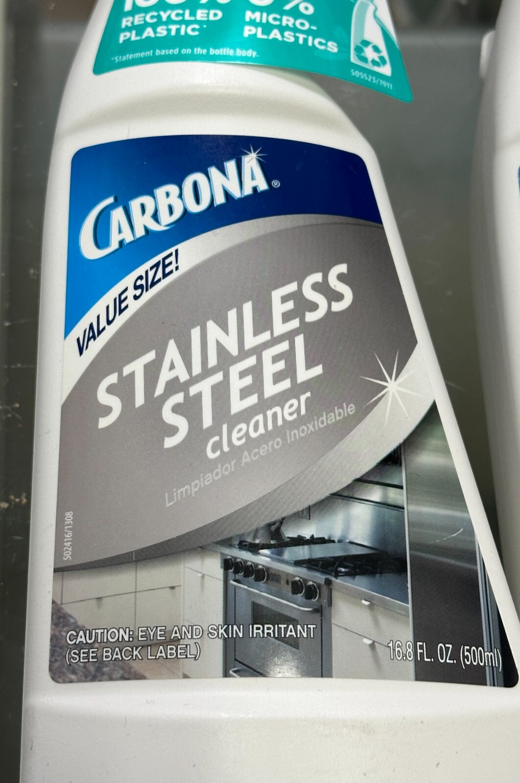 (2-Pk) CARBONA Appliance Sink Stove Hoods STAINLESS STEEL Foaming Stain CLEANER