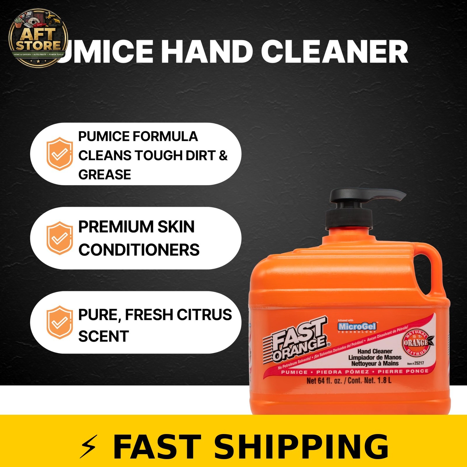 Fast Orange Permatex 25217 Pumice Lotion Heavy Duty Hand Cleaner 64 Fl Oz