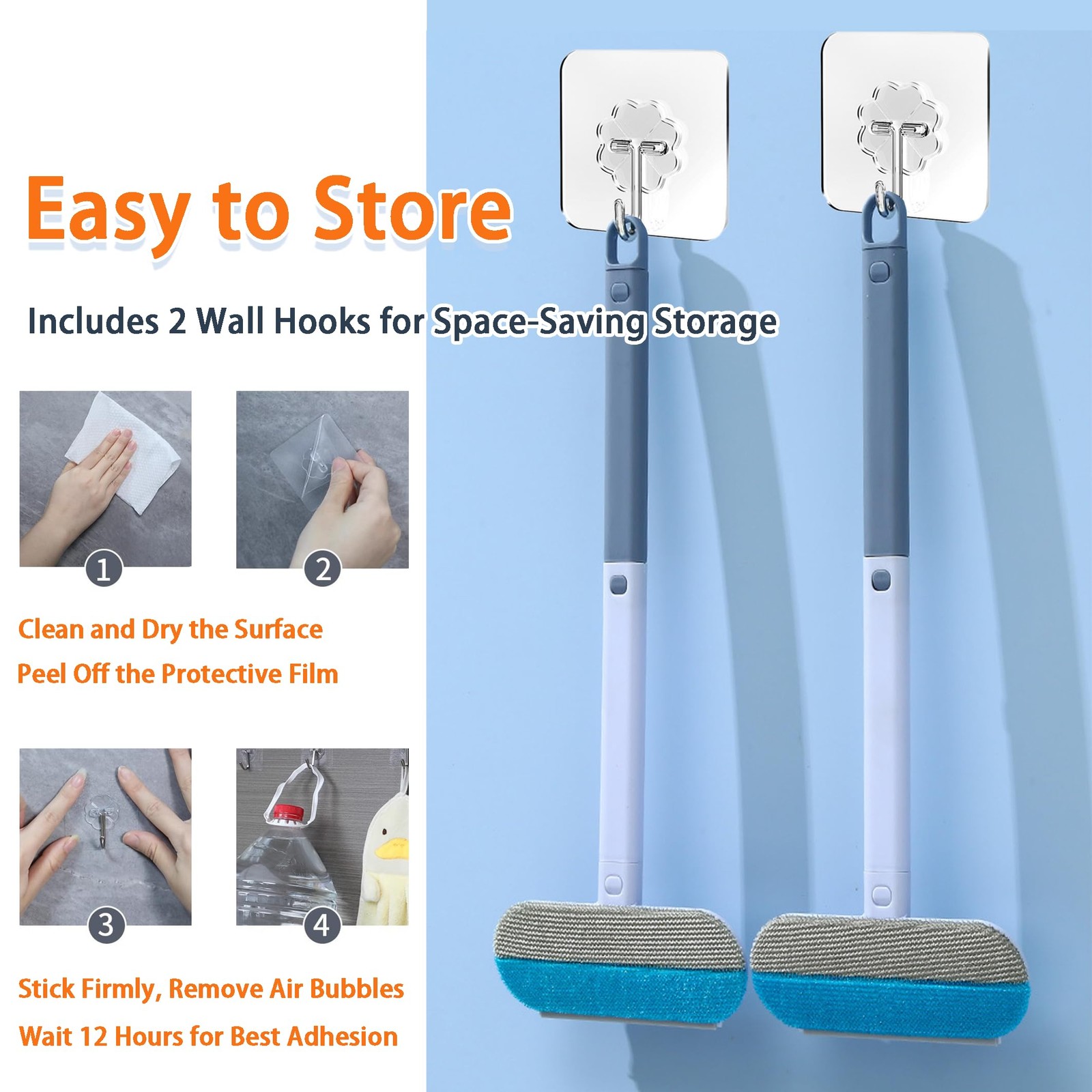 Window Screen Cleaning Brush Kit, Household Wet & Dry Cleaning Tool for Windo…