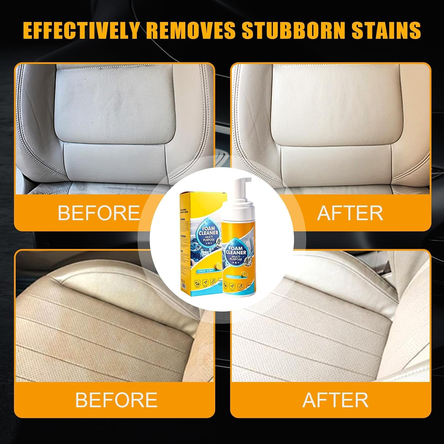 4-in-1 Multi-Enzyme Foam Cleaner, 2 PCS Foam Cleaner All Purpose Deep Cleaning S
