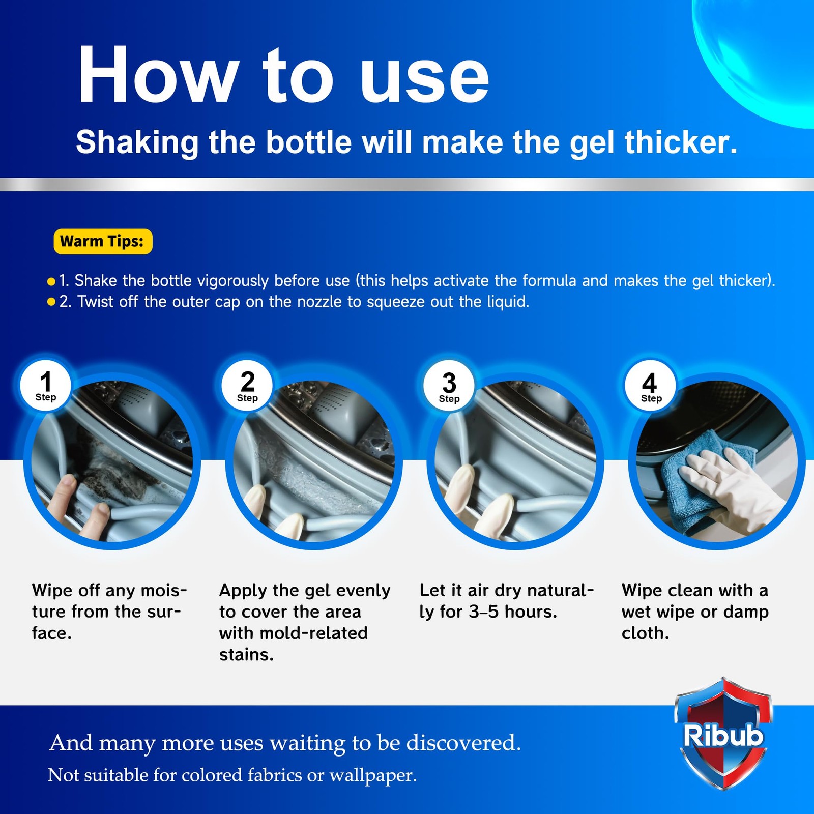 Mold Stain Remover Gel Heavy Duty Household Cleaning Gel for Washing Machine …