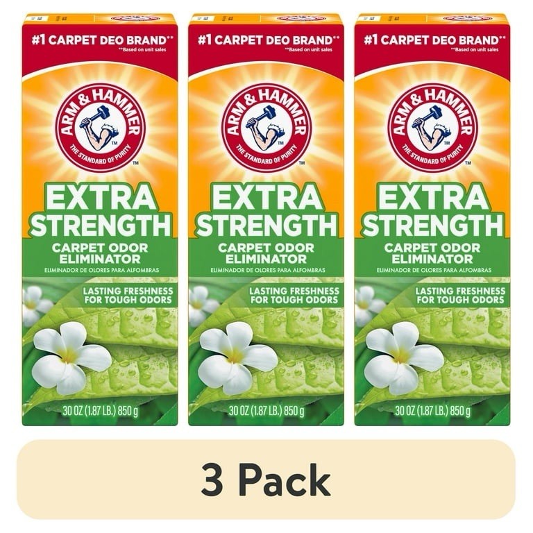 3 Pack ARM & HAMMER Extra Strength Carpet Odor Eliminator Powder 30 oz Fresh