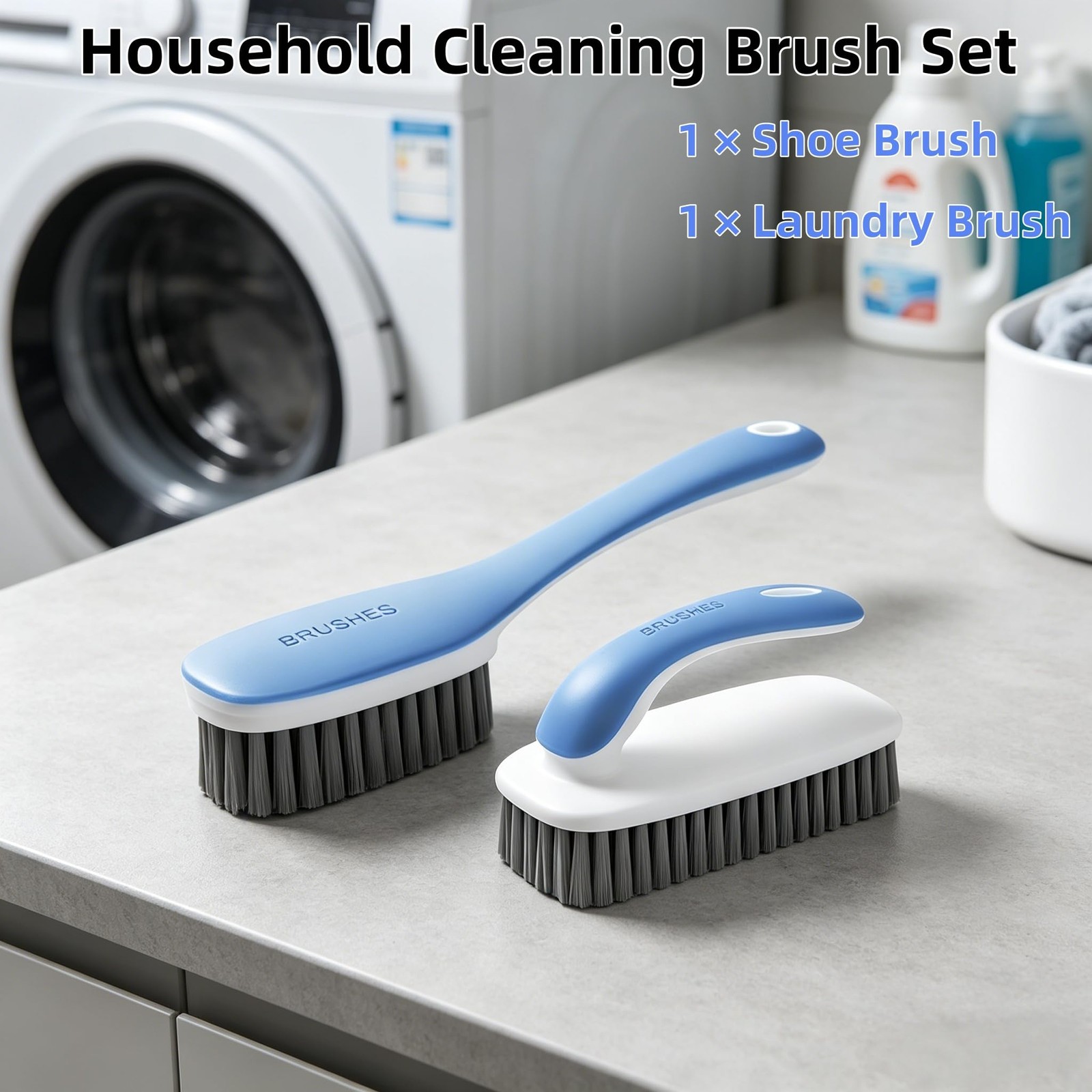 Scrub Cleaning Brush for Stains Laundry Brush Soft Bristle Cleaning Brushes S…