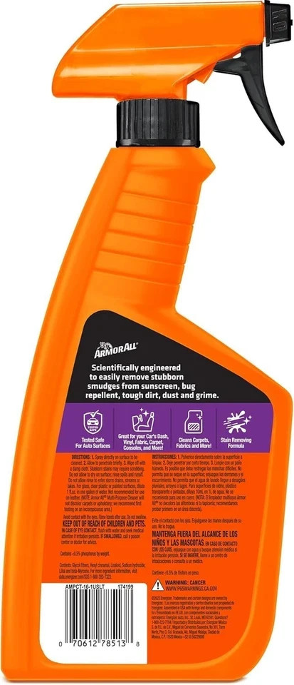 Multi Purpose Car Cleaner Spray 16oz – Interior & Exterior Auto Surface Cleaner