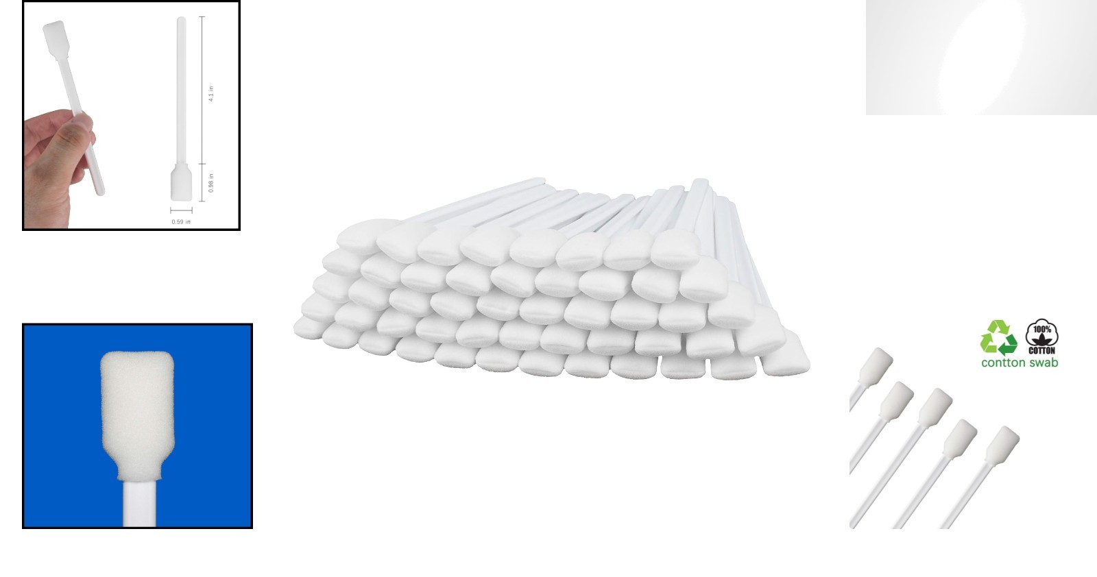 High-Quality 5.11″ Foam Swabs – 200 Count for Precision Cleaning & Maintenance