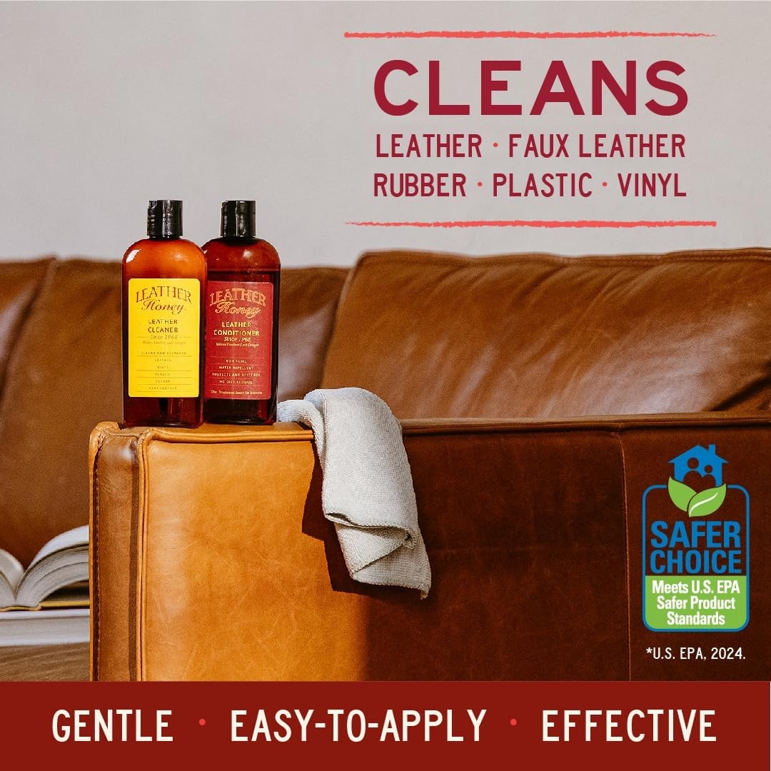 Leather Cleaner: Non-Toxic Leather Care Made in the USA Since 1968. Deep Clea…