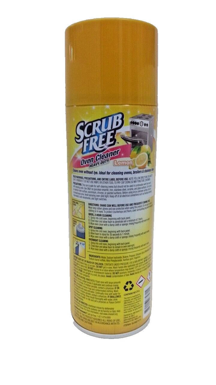 4 X Scrub Free Oven Cleaner Heavy Duty & Fume Free Cuts Through Baked On 12 ozEa