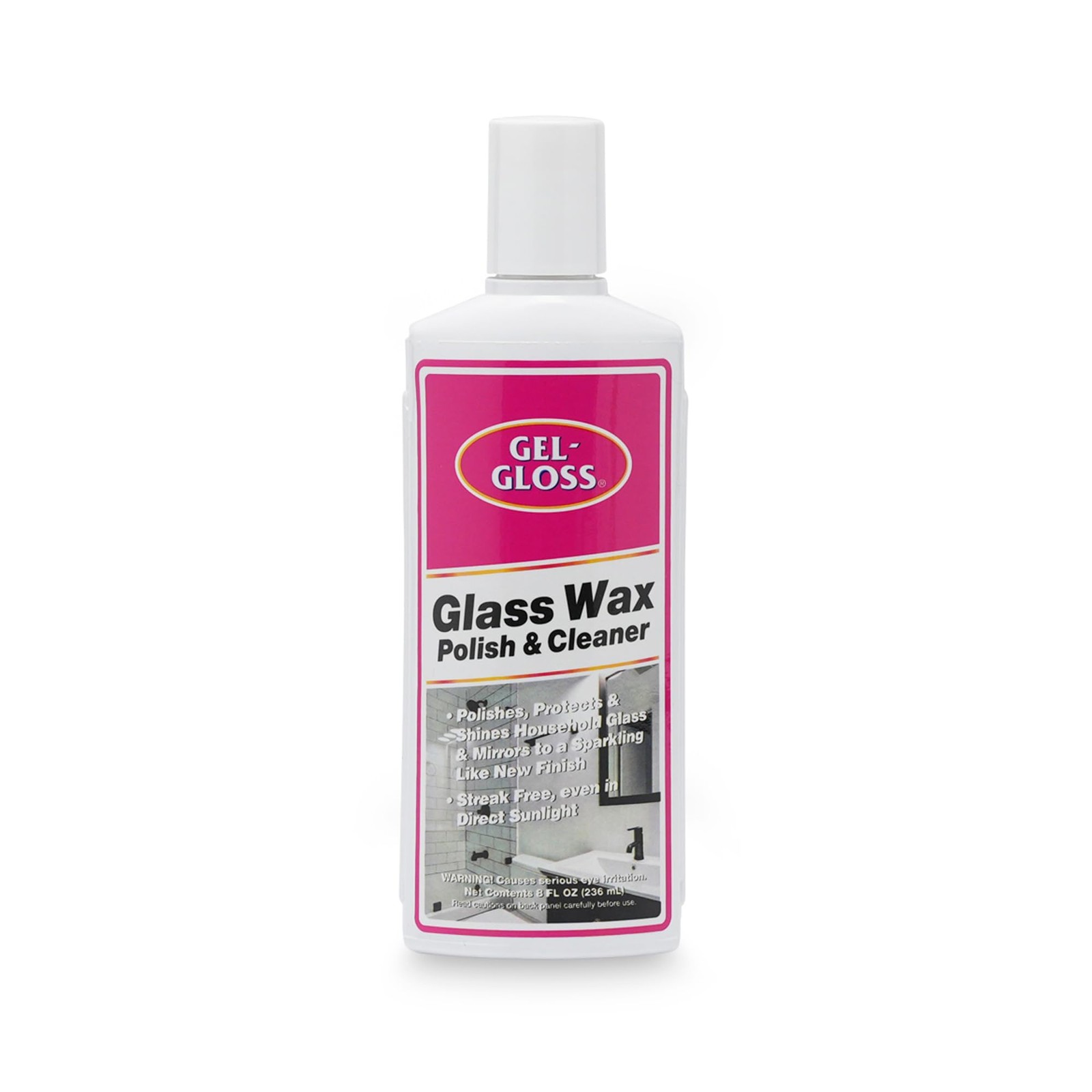 Gel-Gloss No Streak Glass Wax Polish, 8 oz – Streak-Free Shine Protection