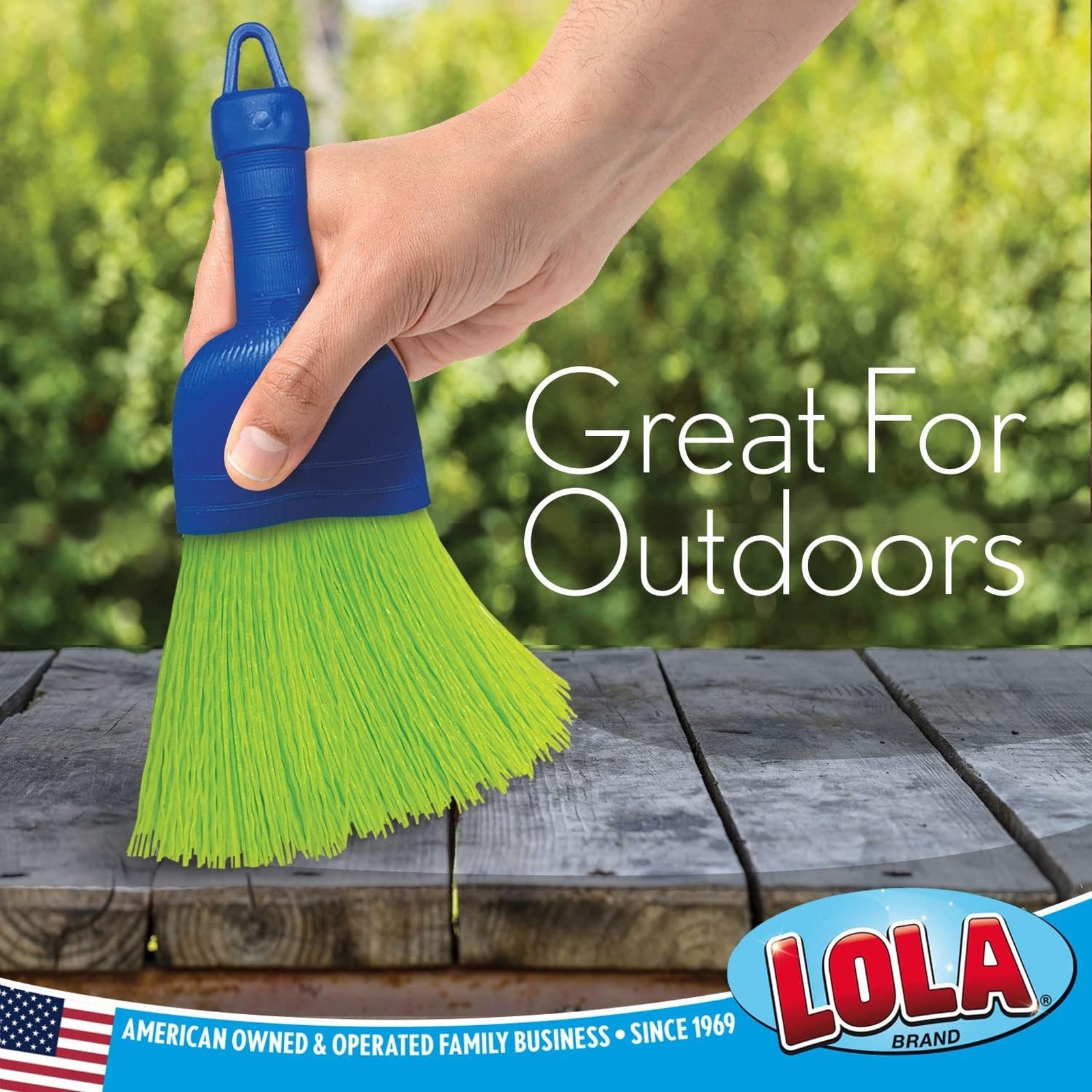Hand Broom Durable Bristles 2 Pack Indoor Outdoor Compact Hang Hole Cleaning