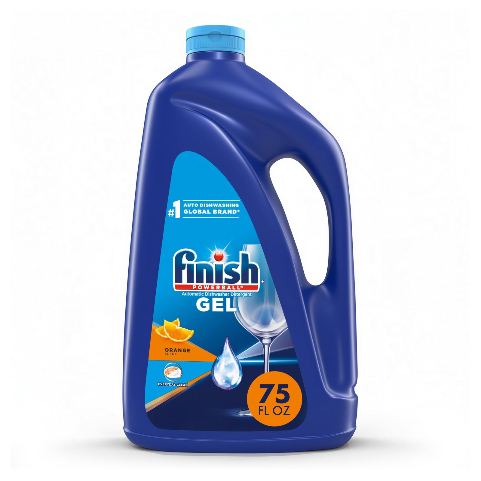 Finish Gel Liquid Dishwasher Detergent, Advanced Deep Cleaning Power Dish Soap,