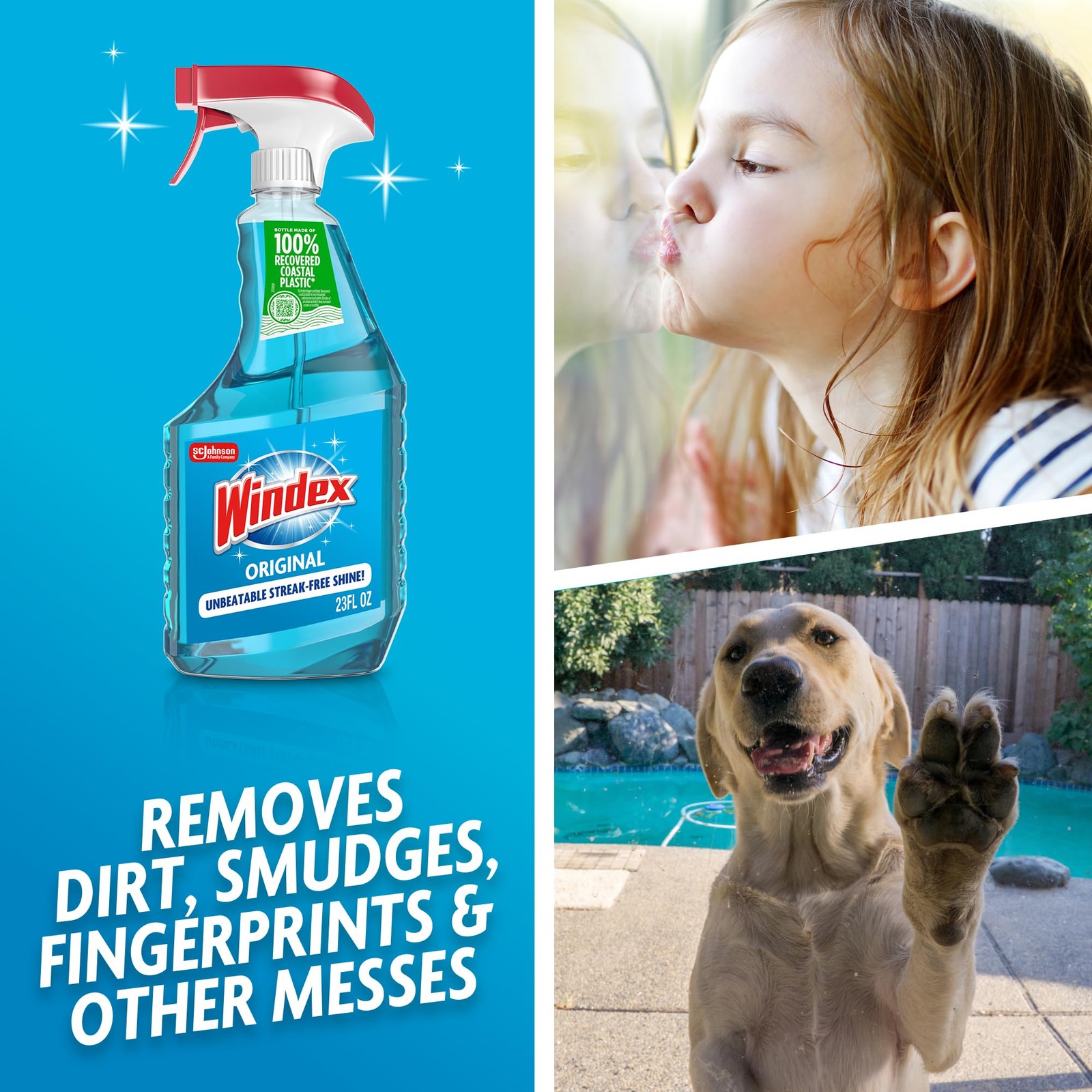 Windex Glass and Window Cleaner Spray Bottle Packaging Designed to Prevent