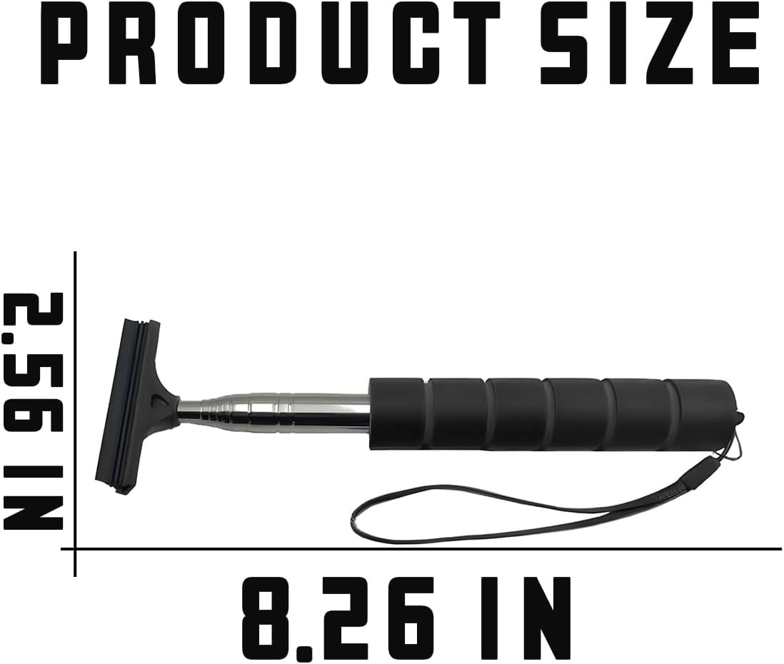 Car Rearview Mirror Wiper, Retractable Auto Glass Squeegee, Water Cleaner with T