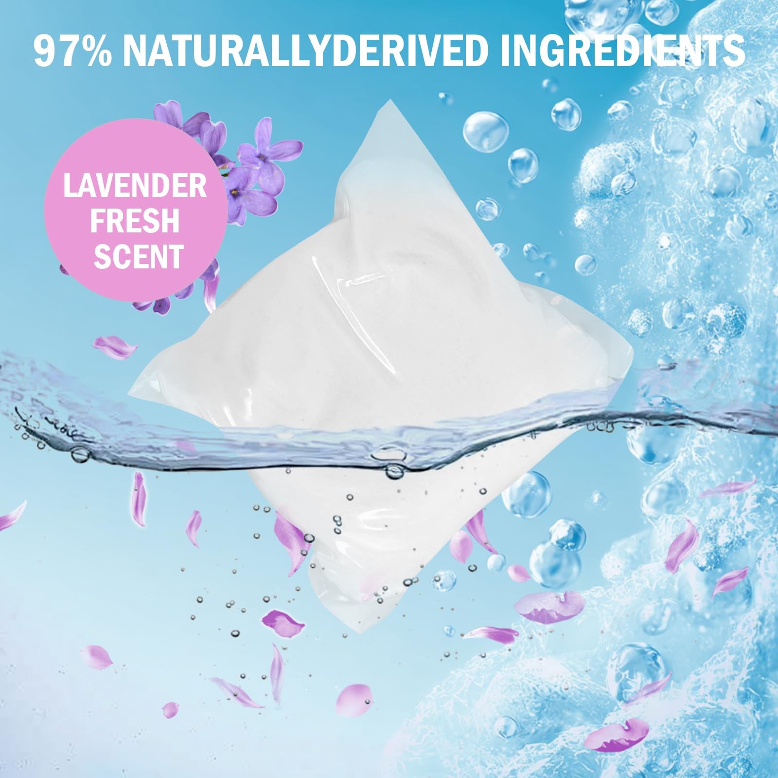 QPBAE-M Hard Floor Cleaner, Lavender Fresh Scent, 20 count (1 Packet) | Made …