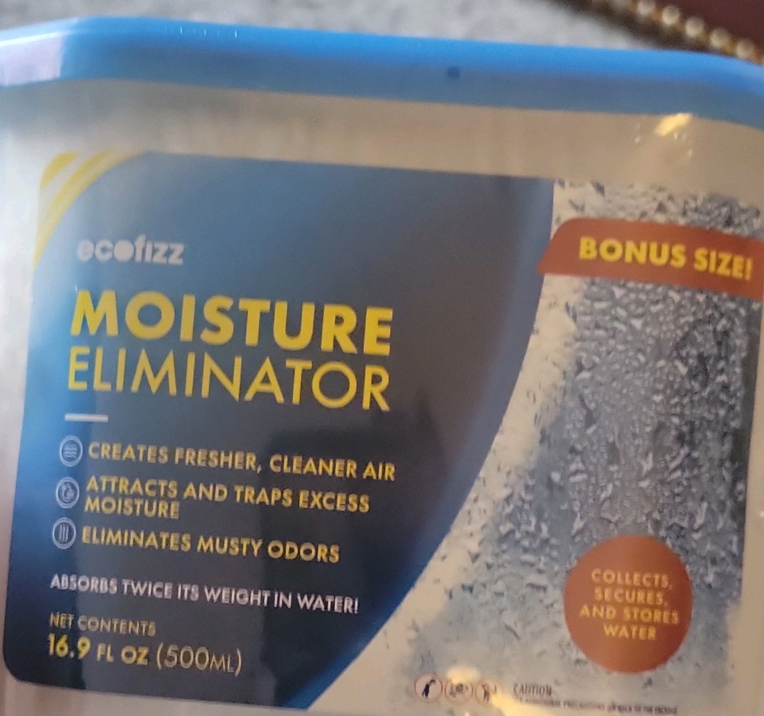 Ecofizz Moisture Eliminator Solid 16.9 fl oz 2 Pack Absorbs Twice Its Weight
