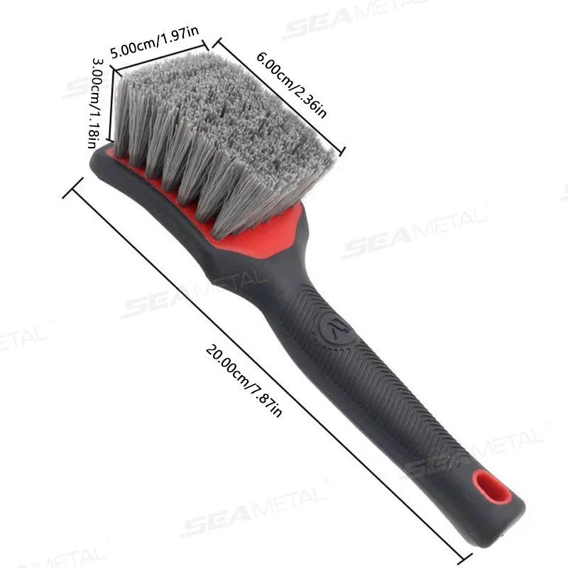 SEAMETAL Car Wheel Hub Washing Brush anti Slip Handle Car Tire Wheel Rim Cleanin