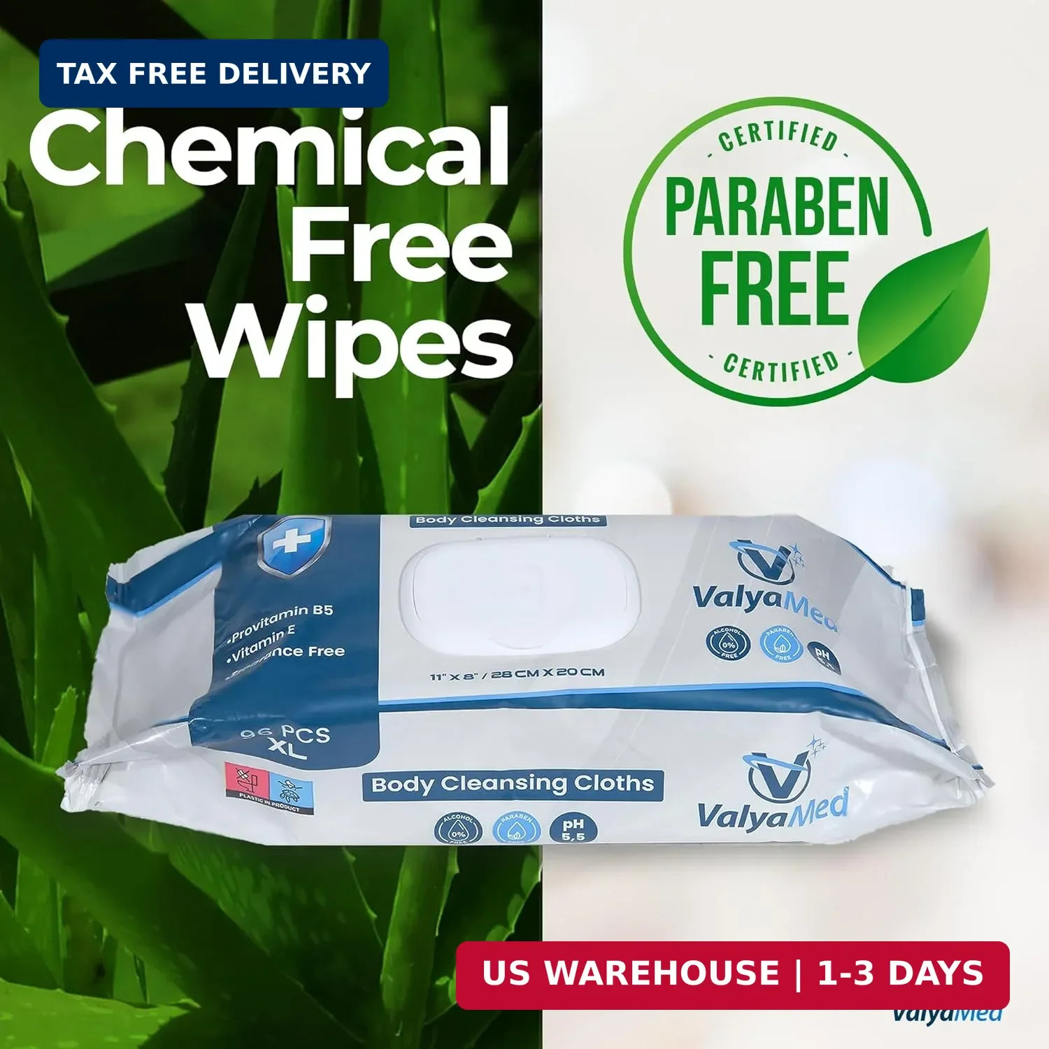 Body Wipes for Adults, XL for full Body, Adult and Elderly, Alcohol-Free Inconti