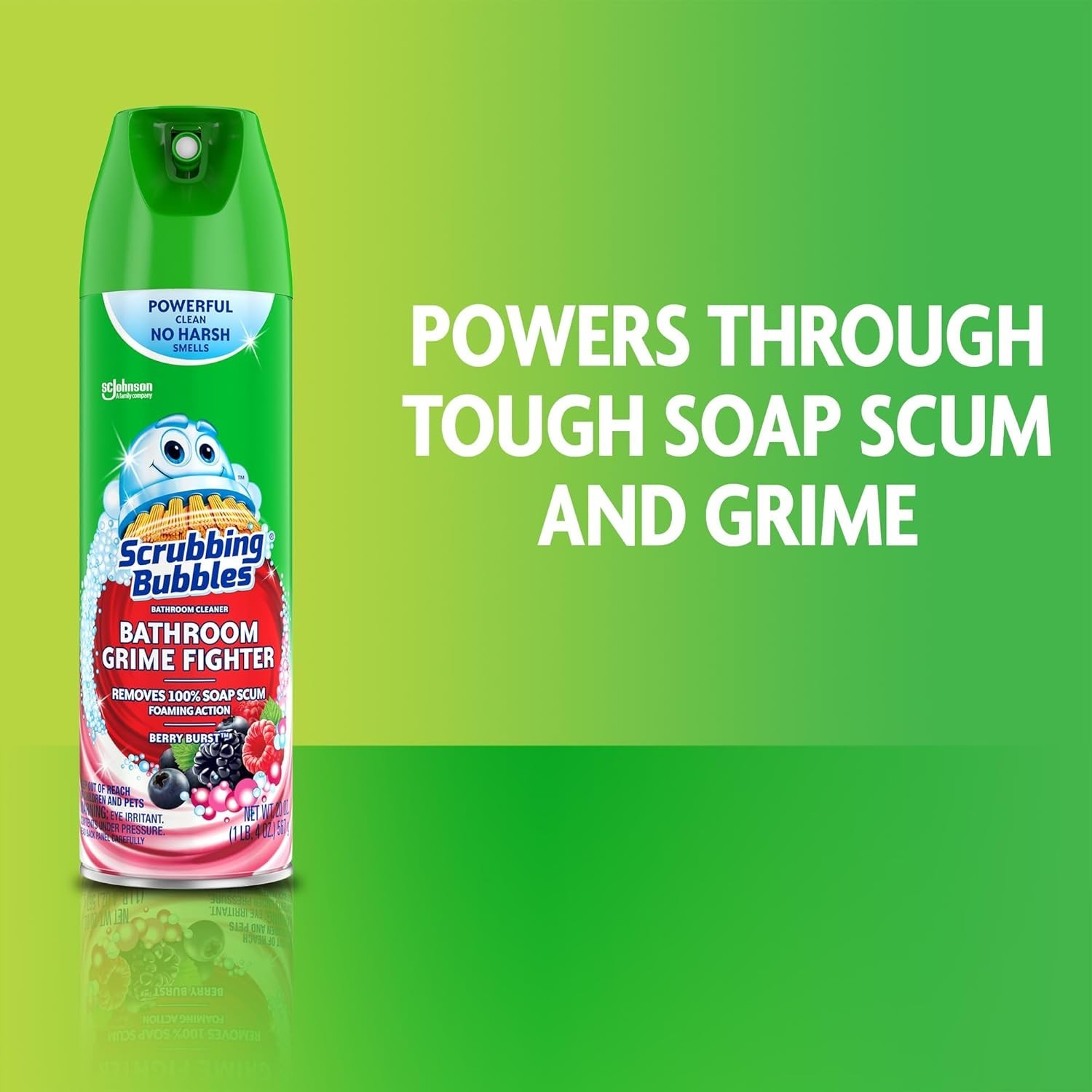 Scrubbing Bubbles Bathroom & Shower Cleaner Berry Burst Aerosol Spray 20oz