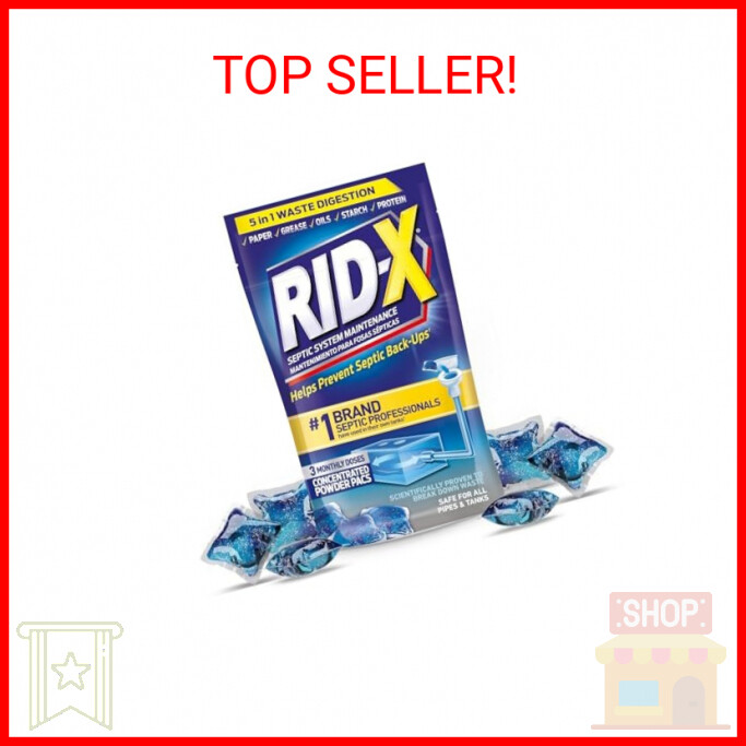 Rid-X Septic System Treatment, Septic Tank Treatment, 3-Monthly Supply Dual Acti