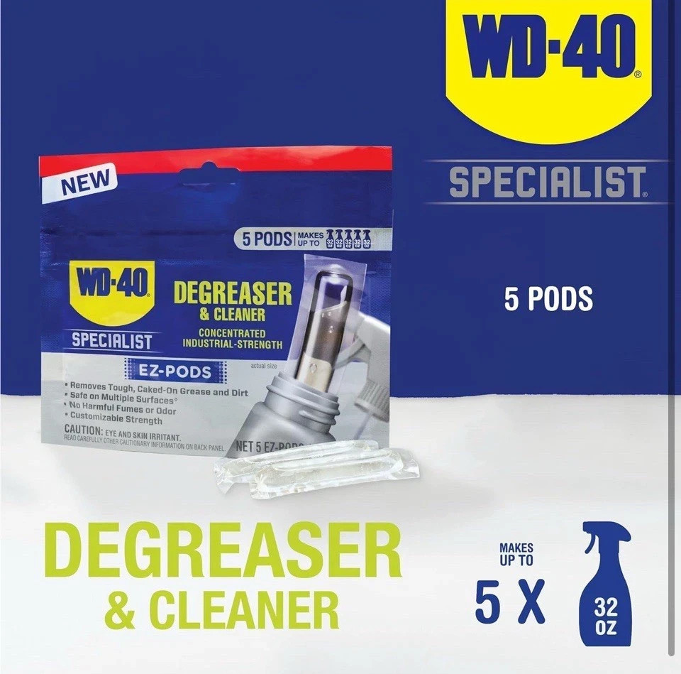 WD-40 Degreaser Cleaner EZ PODS Multi Surface Cleaning 6 PACKS x 5 = 30 TOTAL