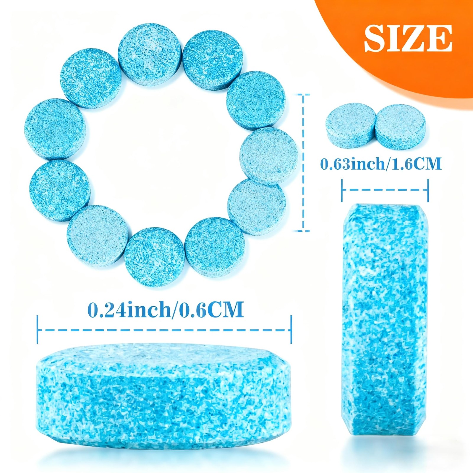 Car Windshield Washer Tablets 100PCS Glass Cleaner Effervescent Fluid Tabs USNew