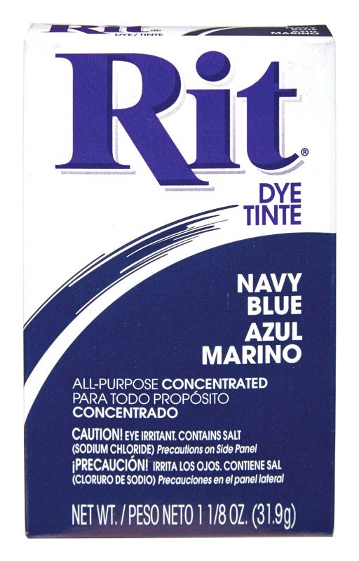 Rit 83301 Navy Blue Non-Toxic Fabric Dye Powder 1.125 oz. (Pack of 6)