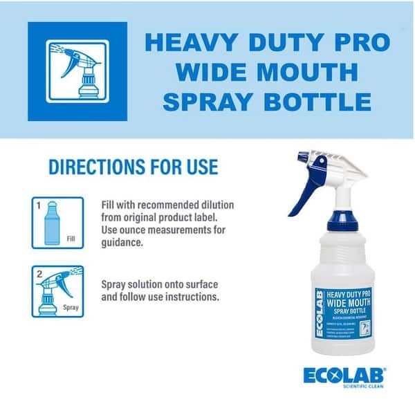 32 oz. Heavy-Duty Pro Wide Mouth Bleach Resistant Spray Bottle (3-Pack)