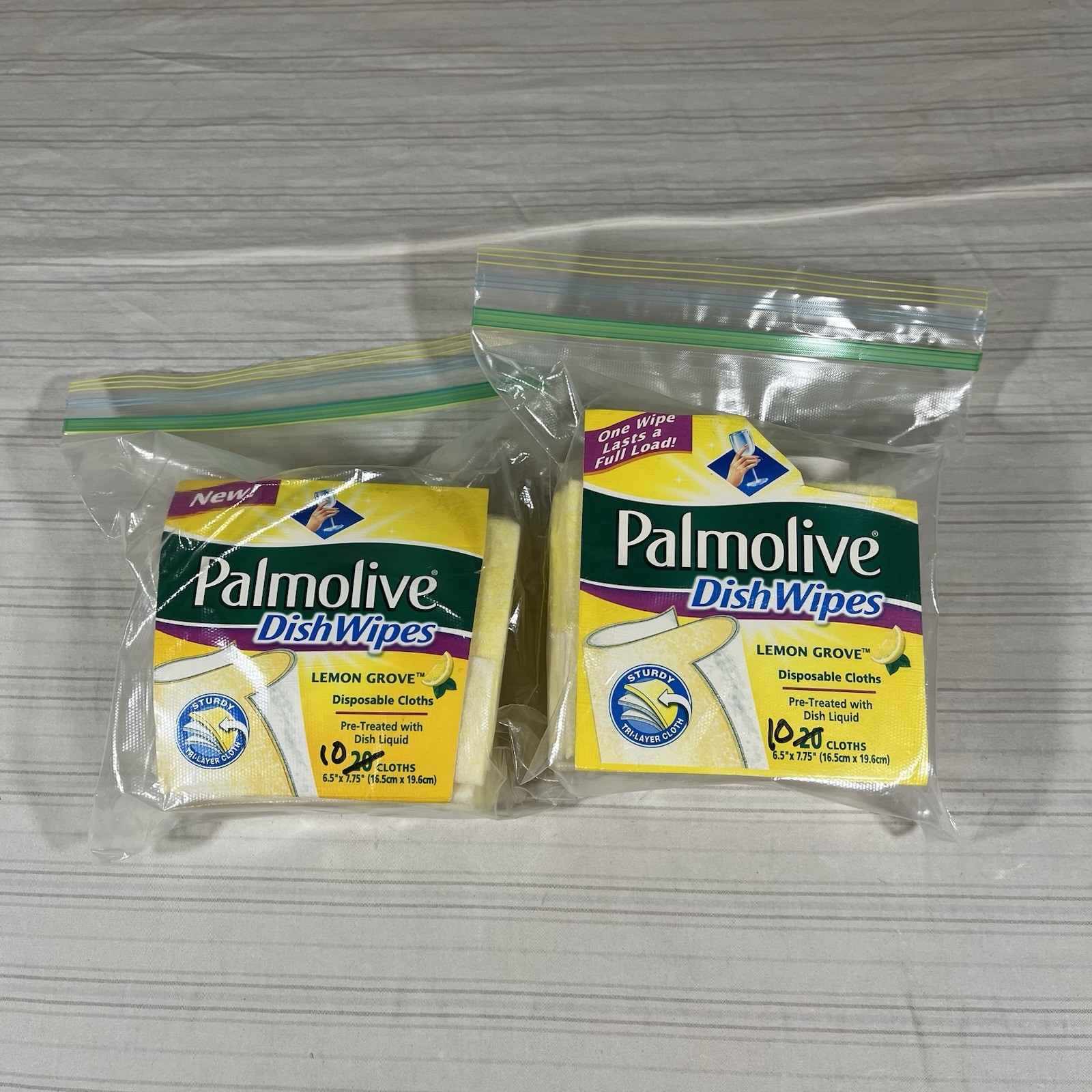 Palmolive Dish Wipes Lemon Grove Pretreated Disposable Cloths 20 Count Refills