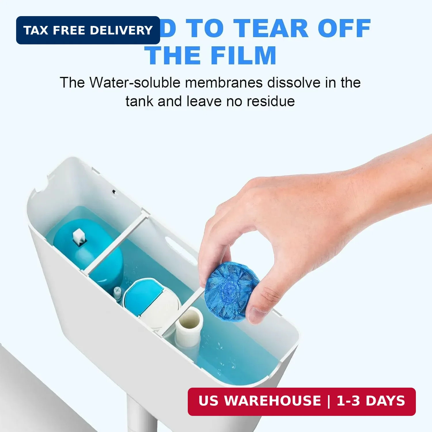 CHMI 100 Pack Toilet Bowl Cleaner Tablets, Long-lasting Bathroom Toilet Tank Cle