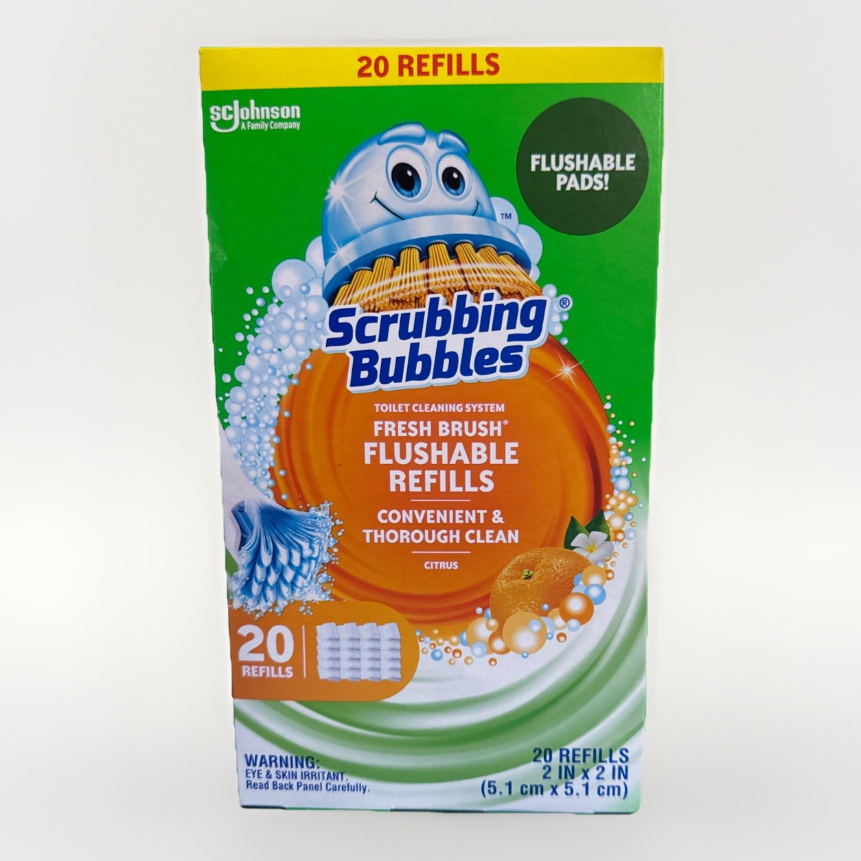 Scrubbing Bubbles Fresh Brush Toilet Cleaning System Flushable Refills 20 Count