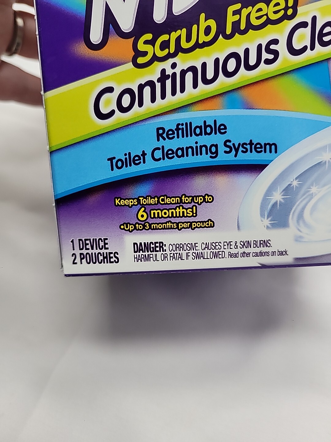 Kaboom Scrub Free! Toilet Bowl Cleaner System with 2 Refills brand new sealed