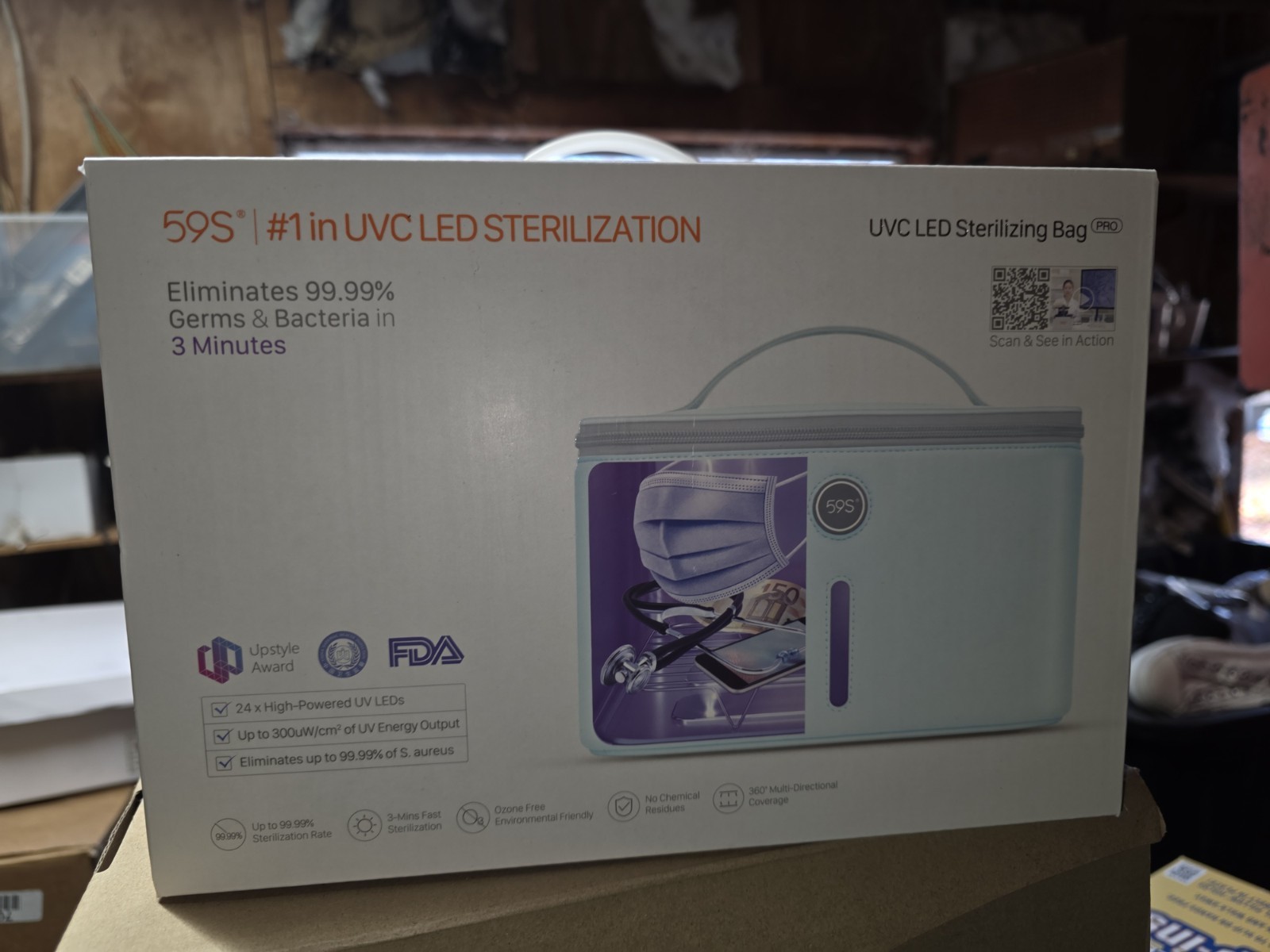 59S Just Uvc Led Sterilization Bag Pro Sterilizer Kills 99.9% Of Germs