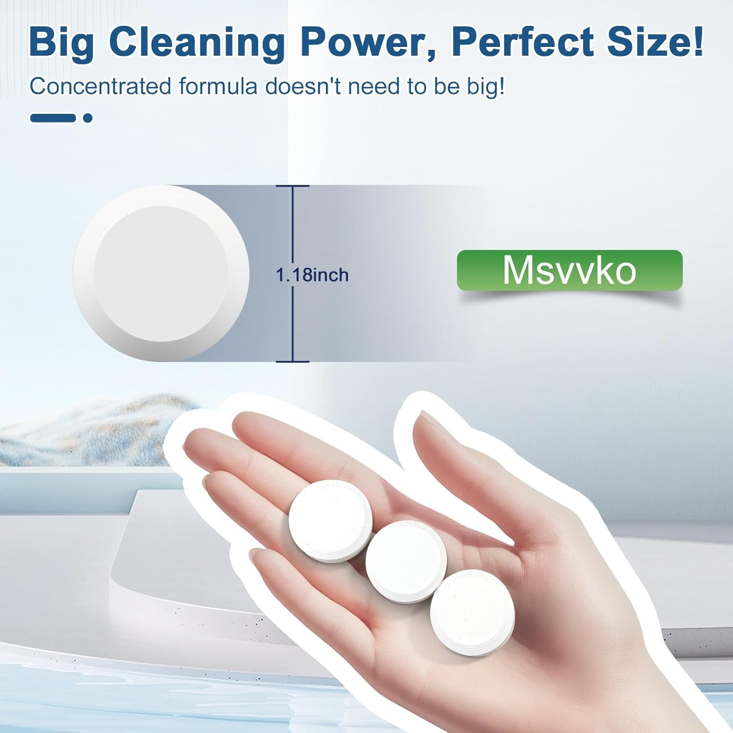 Toilet Bowl Cleaner Tablets with Bleach 12 PACK Powerful Formula to Eliminate Li