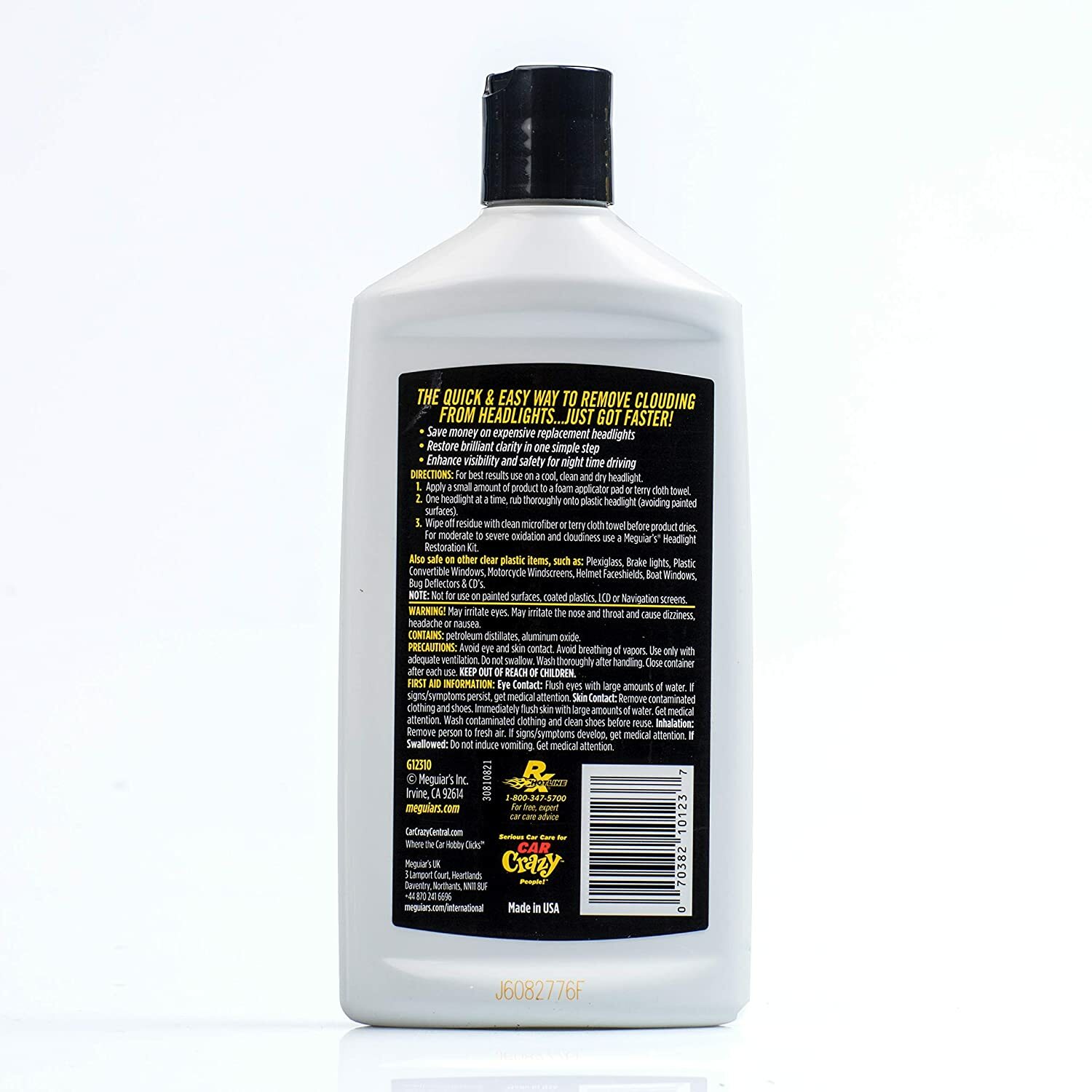 Meguiar’s G12310 PlastX Clear Plastic Cleaner & Polish New Free Shipping USA