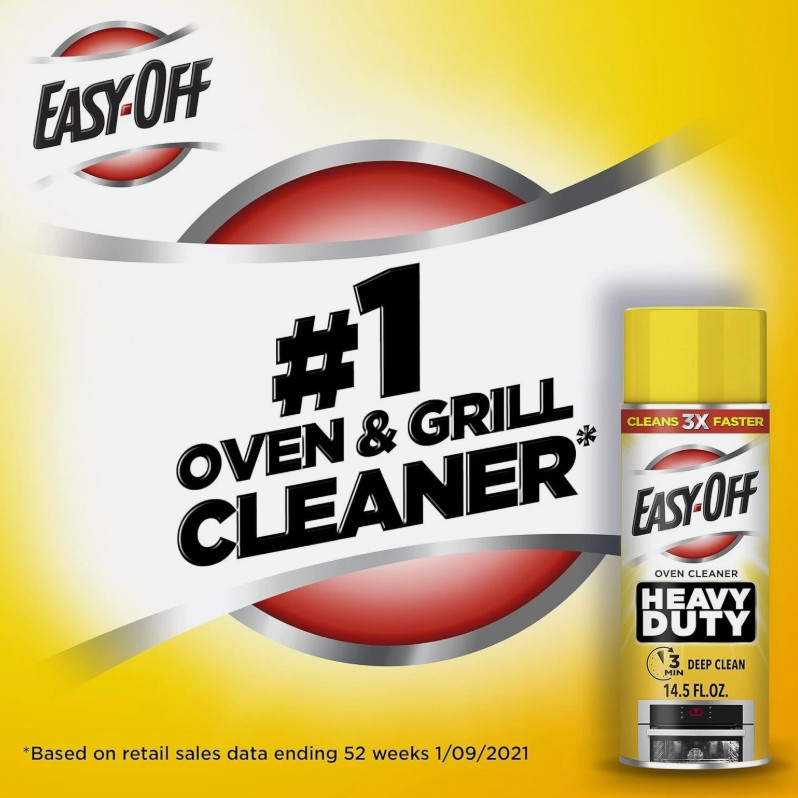 2 Pack -Easy off Heavy Duty Oven Cleaner, Destroys Tough Grease, Lemon 14.5oz