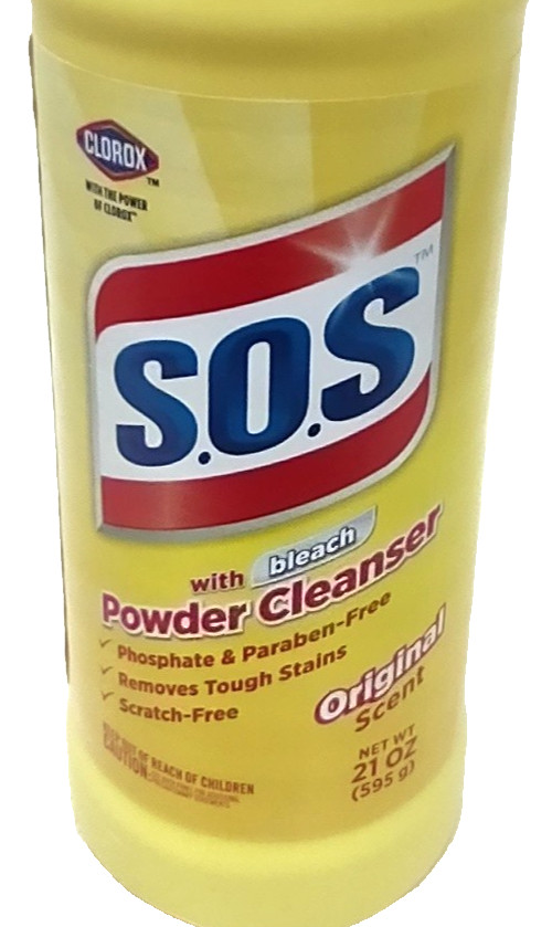 ( Lot 4 ) Clorox S.O.S Cleanser Powder w/Bleach Original Scent 21 oz Each Bottle