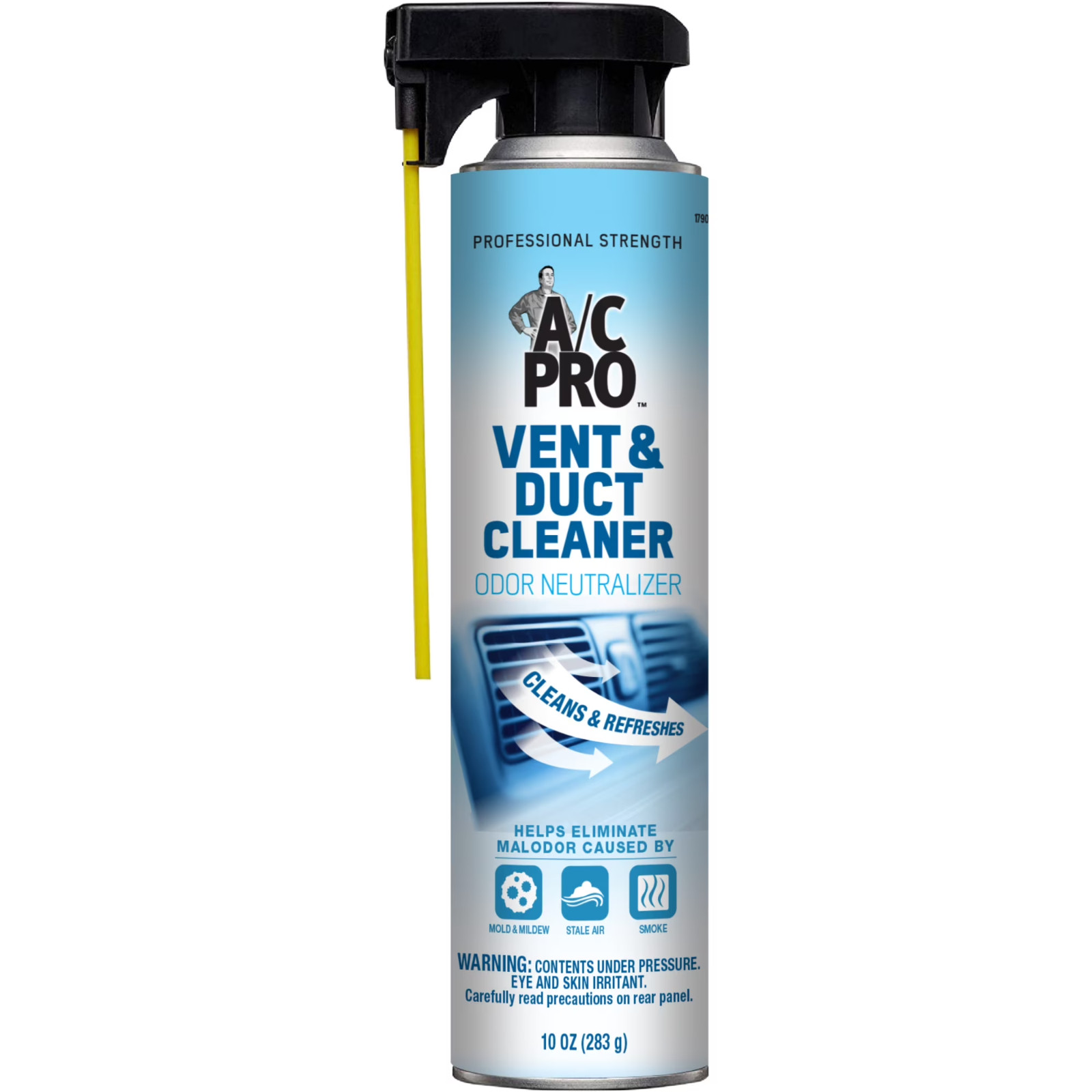 A/C Pro Vent & Duct Cleaner Odor Neutralizer for Automotive HVAC Systems, 10 oz