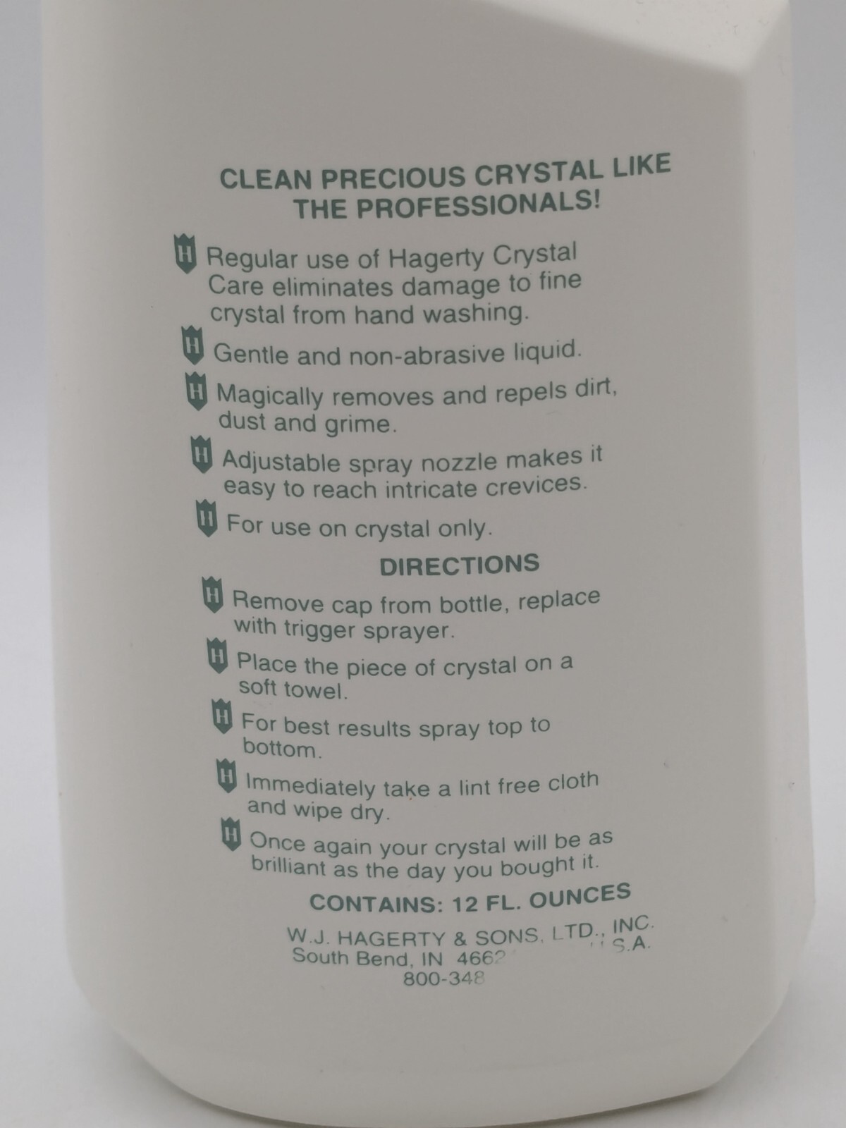 Hagerty 12oz Crystal Care Cleaner Fine Crystal Spray & Selvyt Crystal Care Cloth
