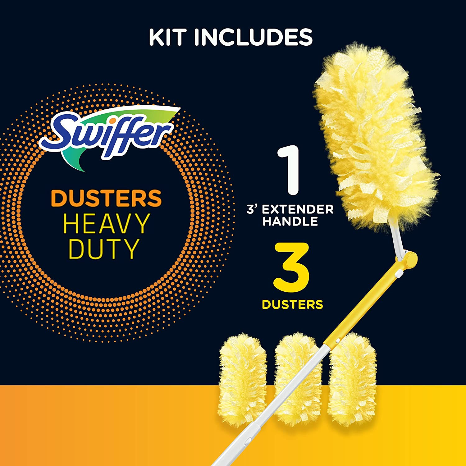 360 Dusters Extendable Handle Starter Kit, 3 Count Duster Refill