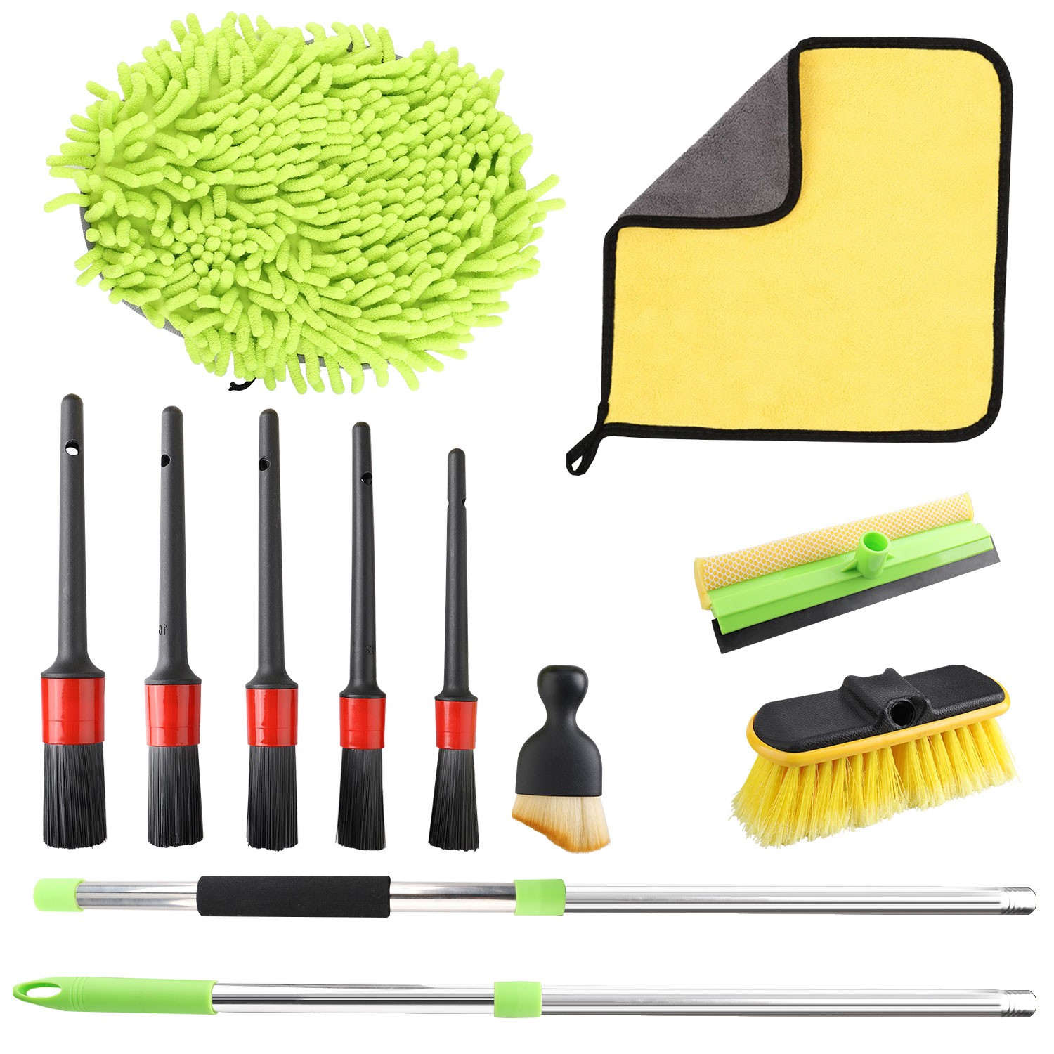 62″ Car Wash Brush with Long Handle, 12PCS for Car RV Truck Boat Wash