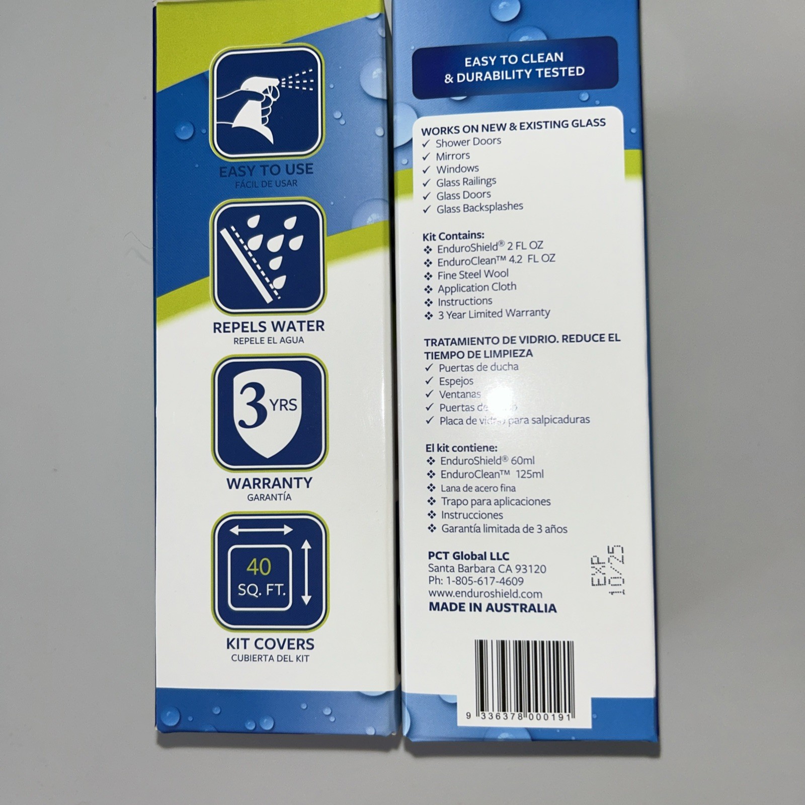 Enduro Shield Glass Treatment for Showers & More SET OF TWO See Pictures Last pc