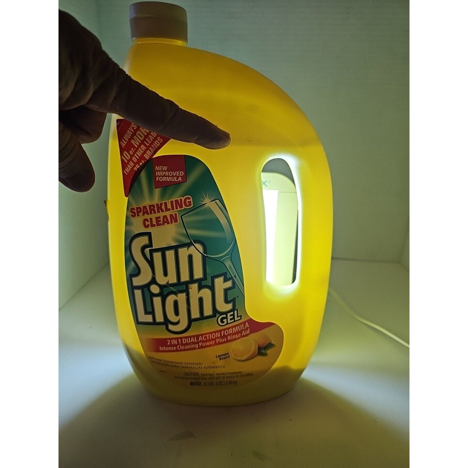 Sun Light Gel Lemon Machine Dishwasher Detergent 2 In 1 Vintage 90s PROP 90%Full