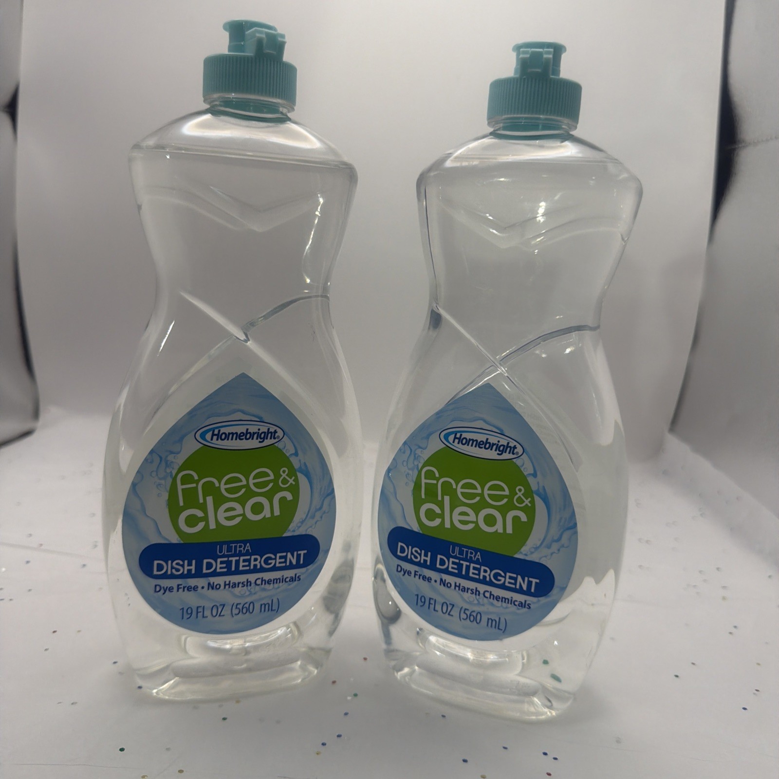 Homebright Free & Clear Dish Soap Ultra Dish Detergent 16 fl oz Set of 2
