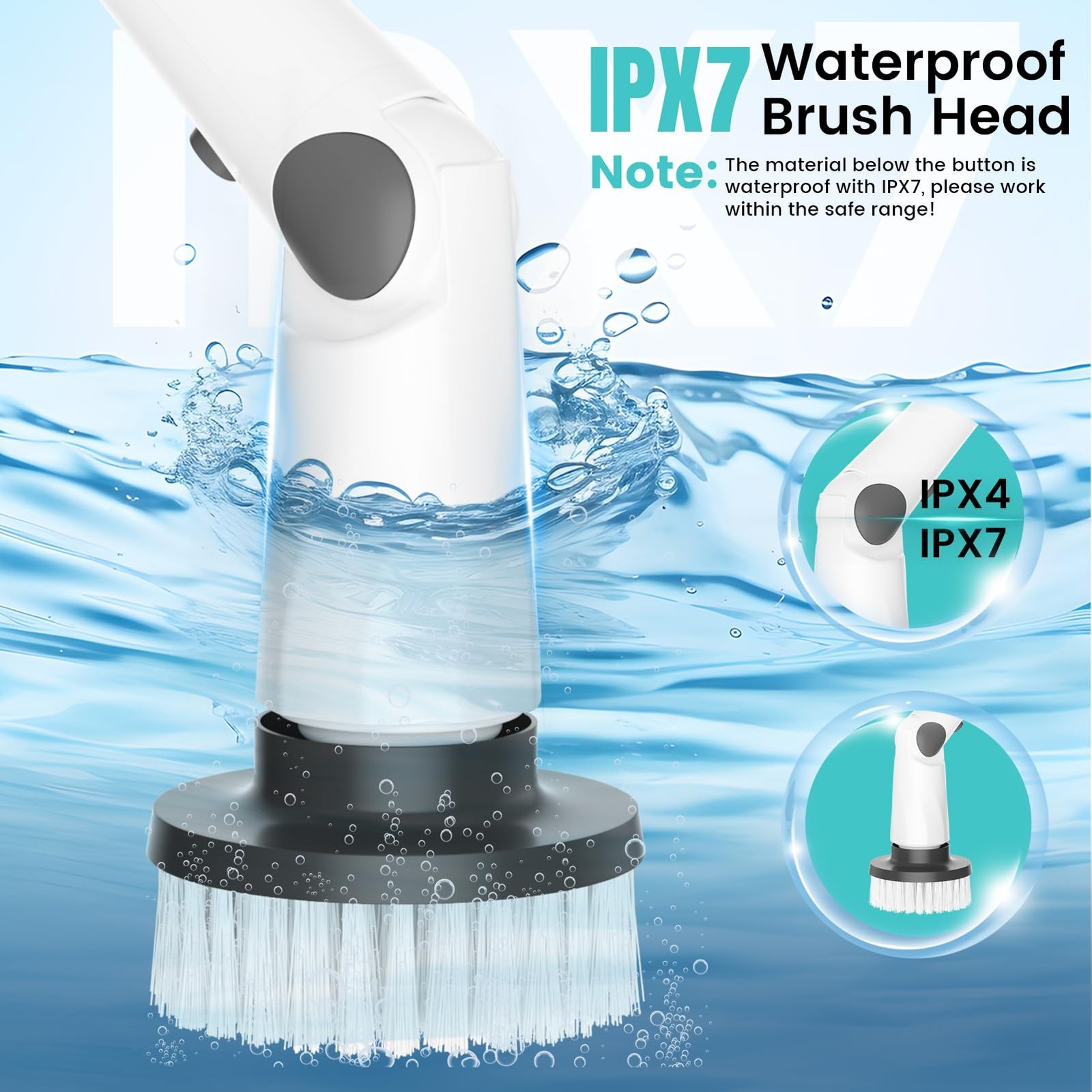 Electric Spin Scrubber, New Cordless Power Tub Scrubber with Long Handle,101 …