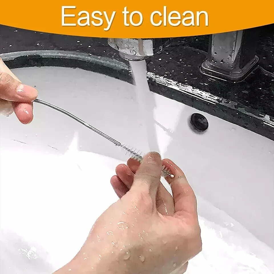 Flexible Drain Brush-Extra Long Nylon Cleaner for Cleaning Plumbing Sink Fridge