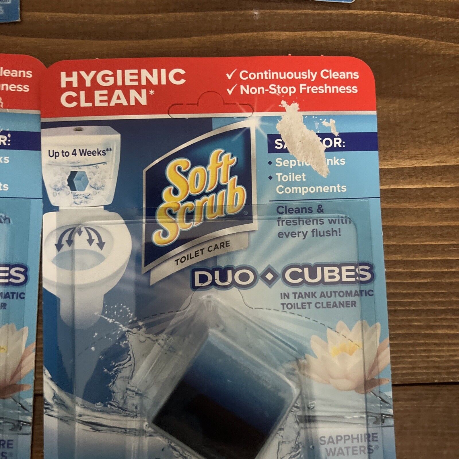 (4) SOFT SCRUB Sapphire Waters (Duo*Cubes) Lasts Up To 4 Weeks New & Sealed