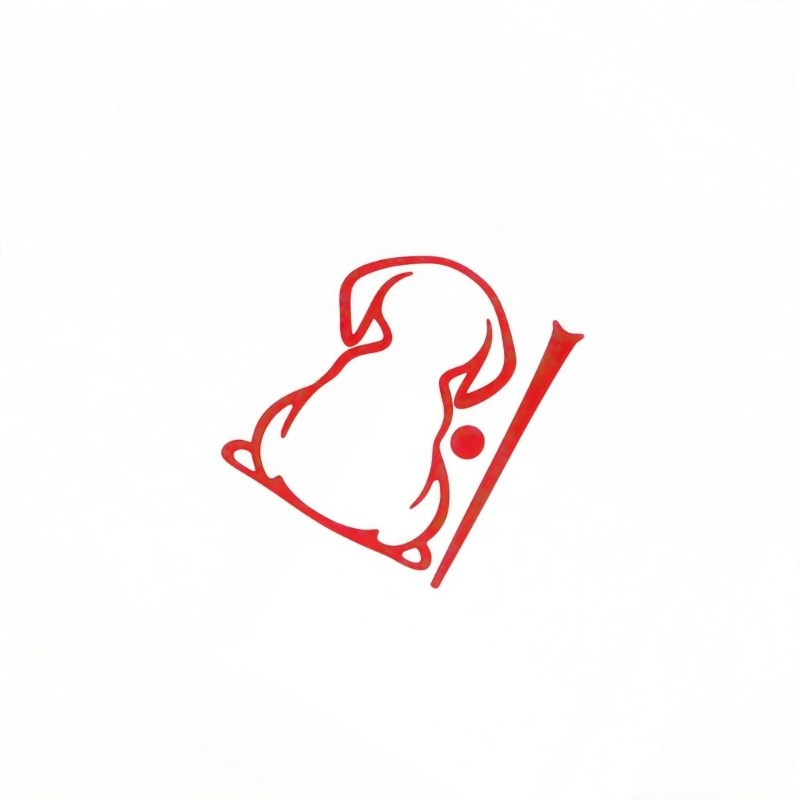 Cartoon Back Windshield Wiper Sticker With Dog Figure For Auto Glass PVC Decors