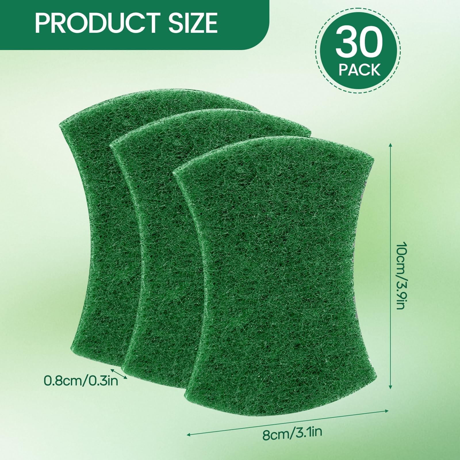 Heavy Duty Scouring Pads, 30 Pcs Individually Wrapped Dish Scrubber Pads for …